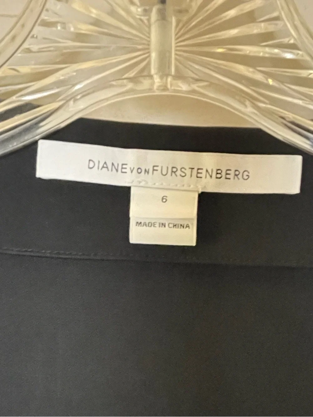 Diane Von Furstenberg Julian Two Black Wrap Dress with Tie Waist Sz 6 - Picture 7 of 7